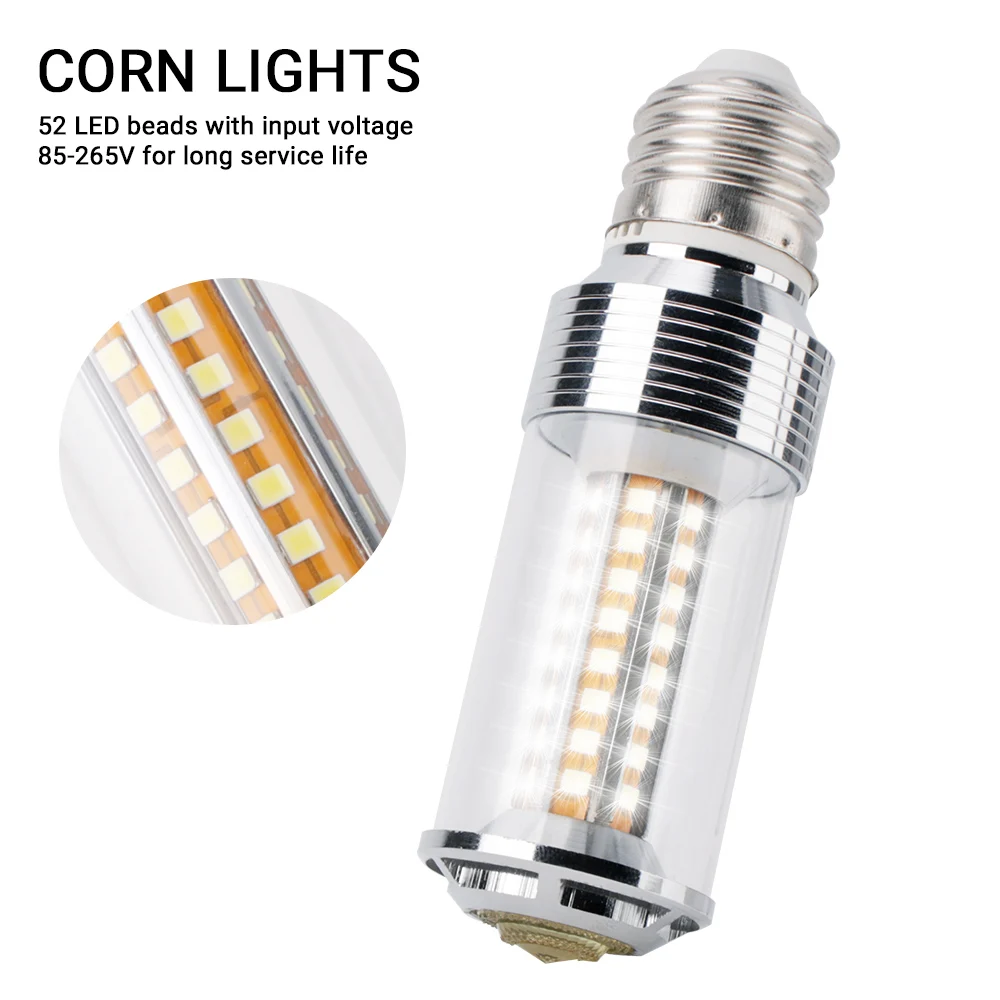 E27 Светодиодный светильник 2835SMD AC 85 265V 50HZ 10WC кукурузная лампа 52 светодиодный s