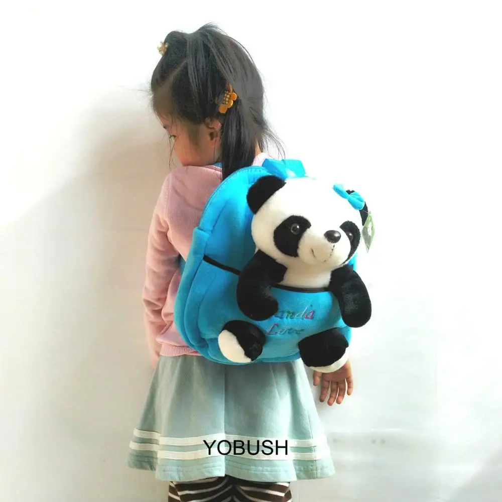 Плюшевый рюкзак Кукла-панда 2-в-1 школьный ранец для малышей детского сада Детская