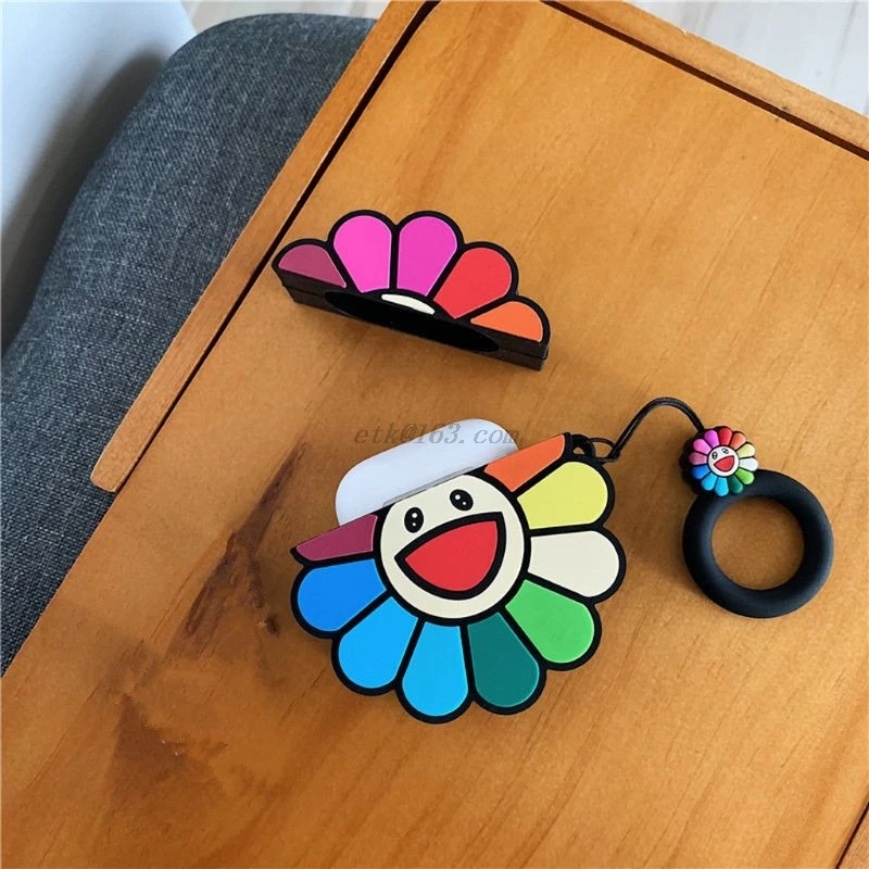 Модный милый цветной мягкий силиконовый защитный чехол с цветами ударопрочный