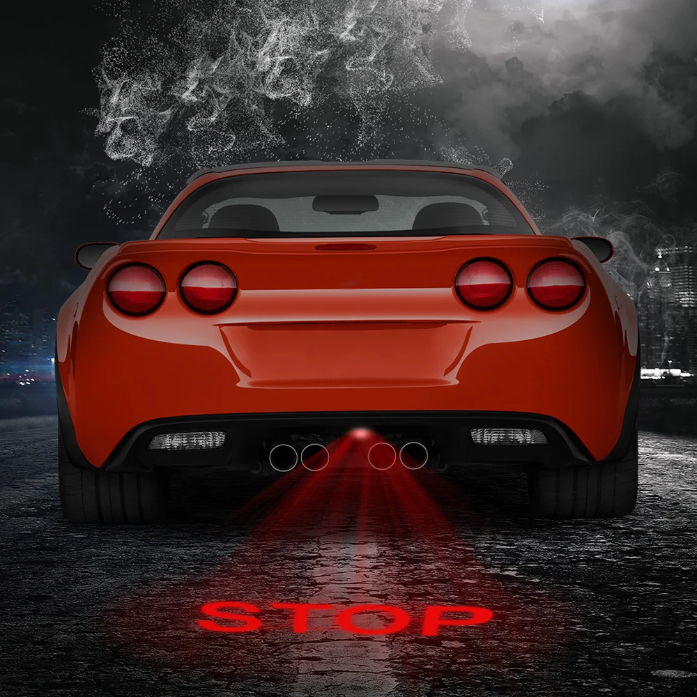 LEEPEE автомобиля Предупреждение Лазерный Хвост Логотип проектора автомобильный