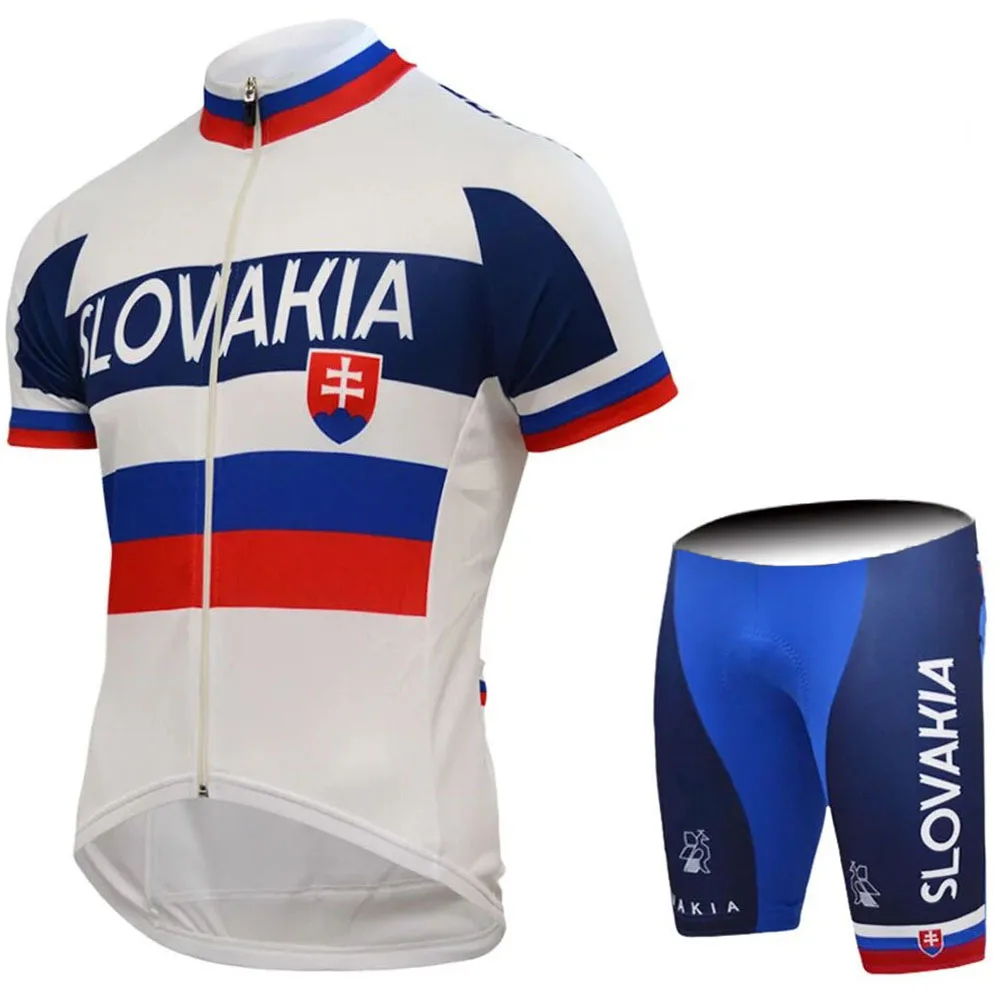Slovaka Cycling Jersey Set Slovakian National Team Clothing Men Road Bike Shirt Suit Bicycle Shorts MTB Sport Wear|Велосипедные