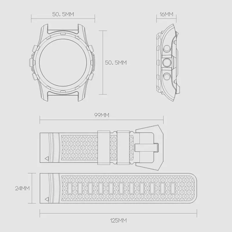 

S966 Outdoor Sport Smartwatch Speed Measurement Heart Rate Monitor GPS Temperature Smart Watch Altitude Meter for Men Women
