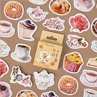 45pc cute plant stationery stickers food drink stickers paper adhesive sticker for kids diy diary scrapbook photos albums custom