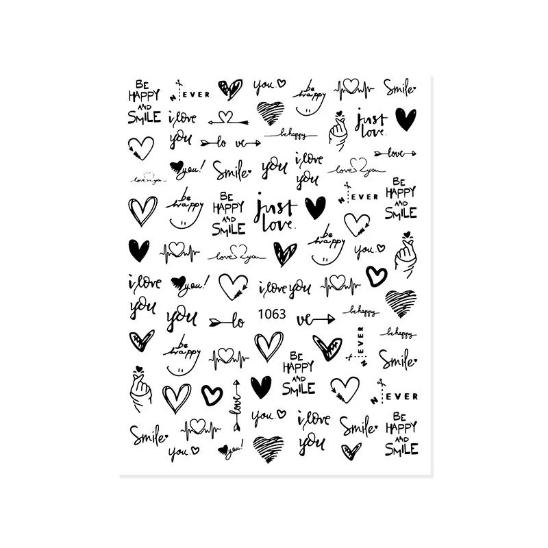 

8*10cm 3D Flower Nail Stickers Women Face Sketch Abstract Butterfly Image Sexy Girl Decor Sliders Manicure Sticker for Nails Art