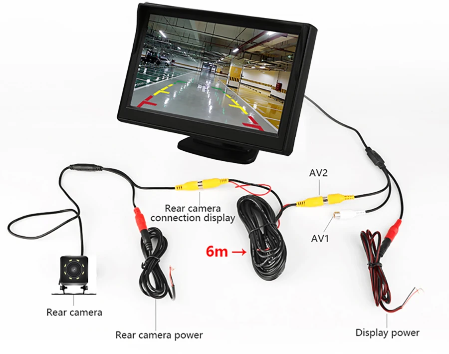 E-ACE, 4,3 дюймов, автомобильный монитор, TFT lcd дисплей, камера заднего вида, парковочная система для камеры заднего вида, HD цифровой цвет