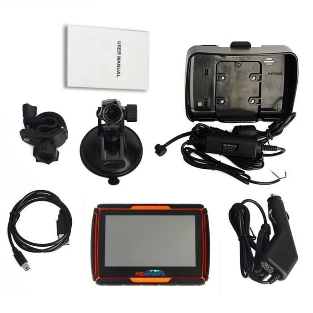 

Motorcycle GPS Instrument 4.3 Inch Anti-Navigation Shockproof Waterproof Rechargeable Car GPS Device 256+8G