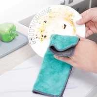 double sided super absorbent microfiber kitchen dish cloth 5pc rag dish towel cleaning cloth kichen tools gadgets tableware
