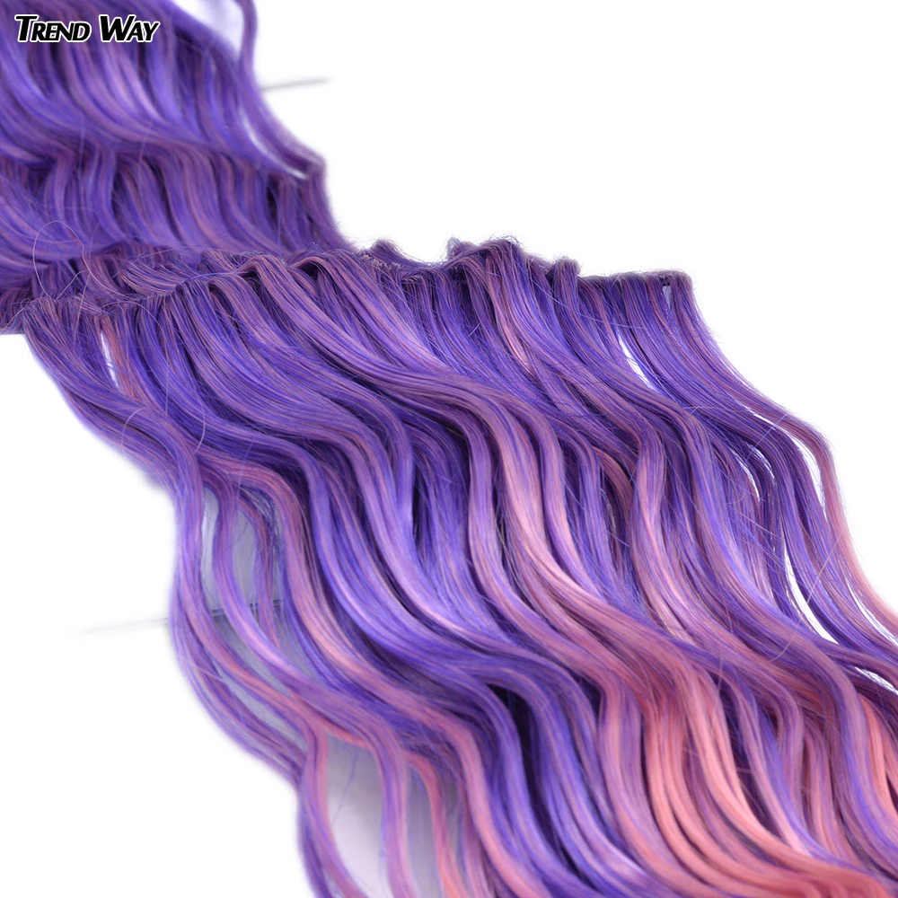 

30 Inch Soft Long Water Wave Crochet Hair SyntheticDeep Wave Braiding Hair Natural Wavy Ombre Blonde Hair Extensions For Women