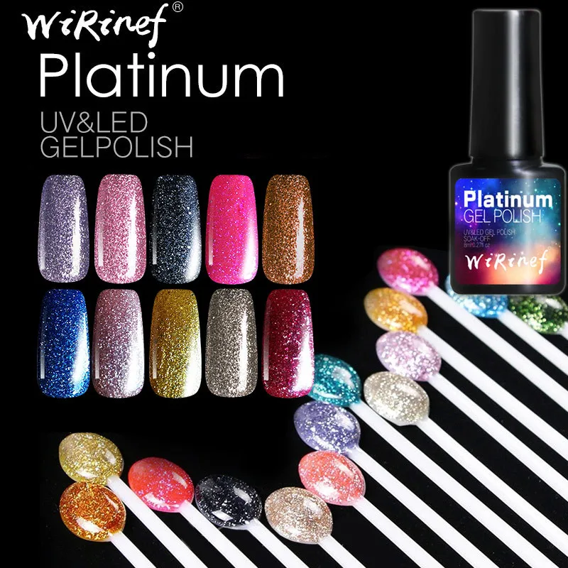 Модный Платиновый Блестящий лак для ногтей серебристый фиолетовый розовый