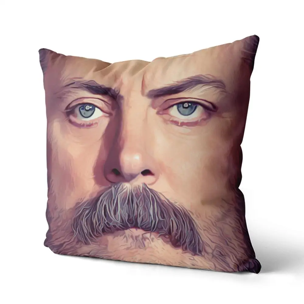 Ron Swanson хлопчатобумажная парусиновая Наволочка на заказ наволочки для диванных