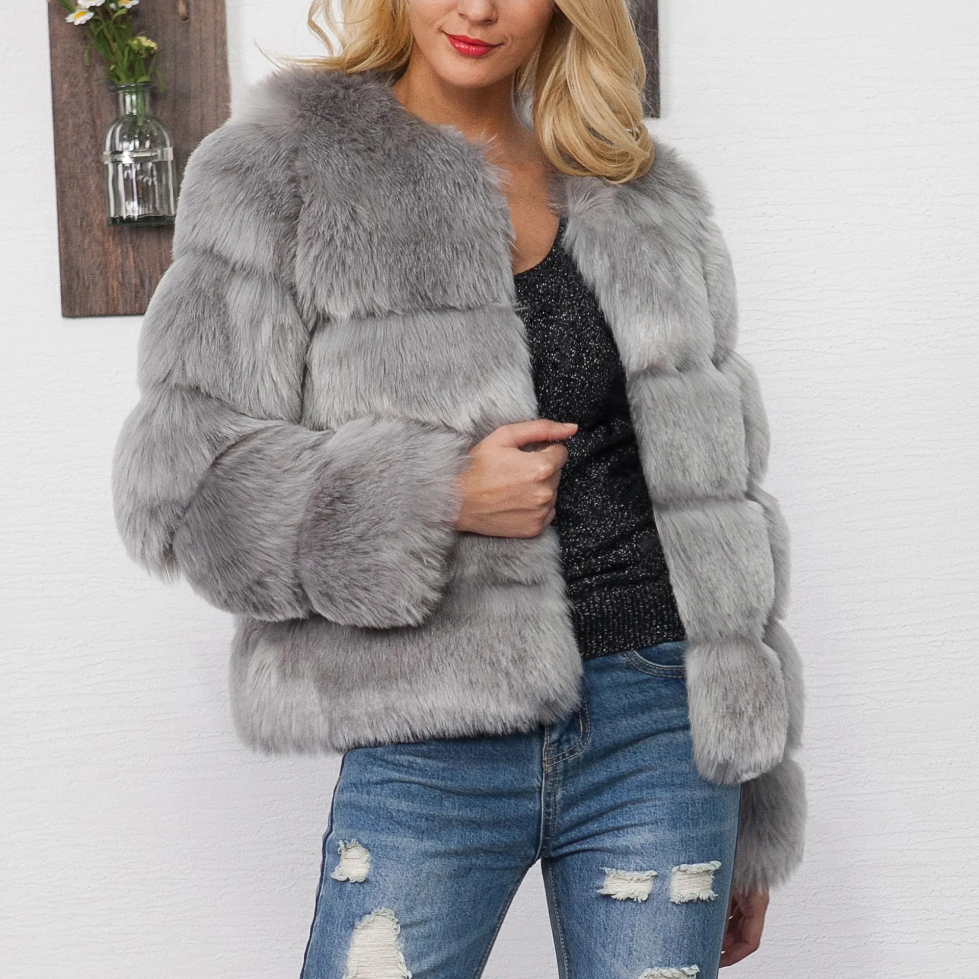 Women Faux Fur Coat Autumn Winter Clothes Clothing Woman Artificial Fur Coat 2021 Female Fluffy Coats Ladies Fashion Outerwear