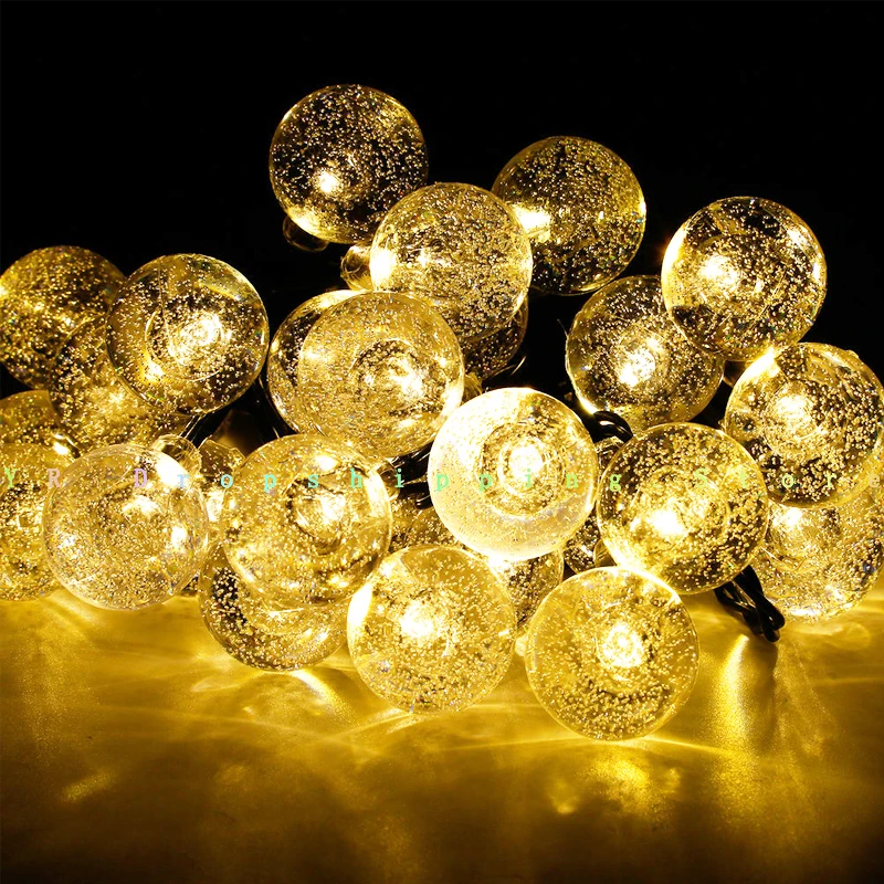 

Fairy Lights Crystal Ball Solar Lamp Power LED String Outdoor Waterproof Lamp String Garlands Garden Wedding Holiday Home Decor