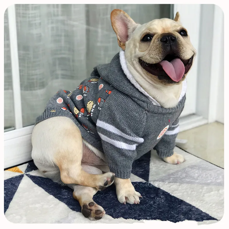 Зимняя одежда для мопса французский бульдог шнаузер вельш корги свитер пальто