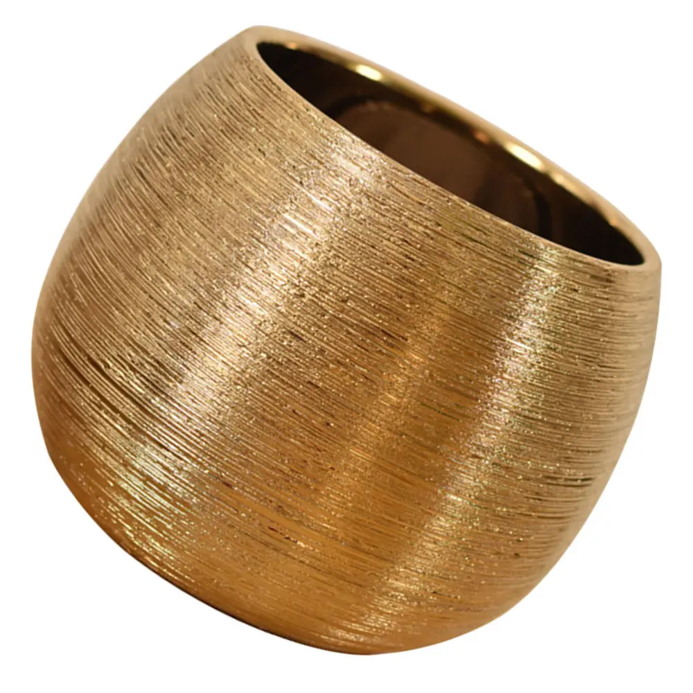 

1Pc Fresh Simple Succulent Planter Gold-plated Simple Flowerpot (Golden)