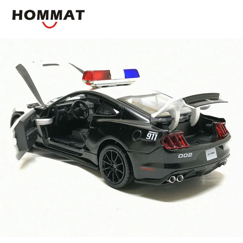 HOMMAT масштаб 1:32 Ford Shelby Mustang GT350 полиция 911 модели игрушечных автомобилей из сплава