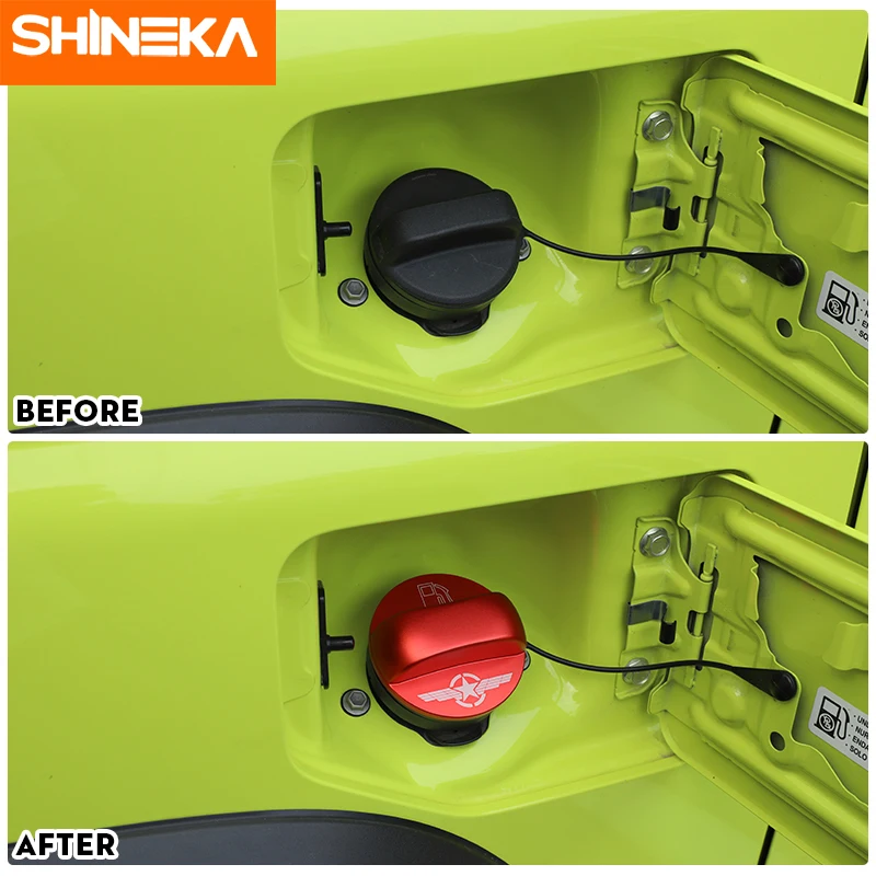 SHINEKA Car Stickers Aluminium Alloy Internal Oil Tank Cap Fuel Decoration Cover For Suzuki Jimny 2007-2020 Styling | Автомобили и
