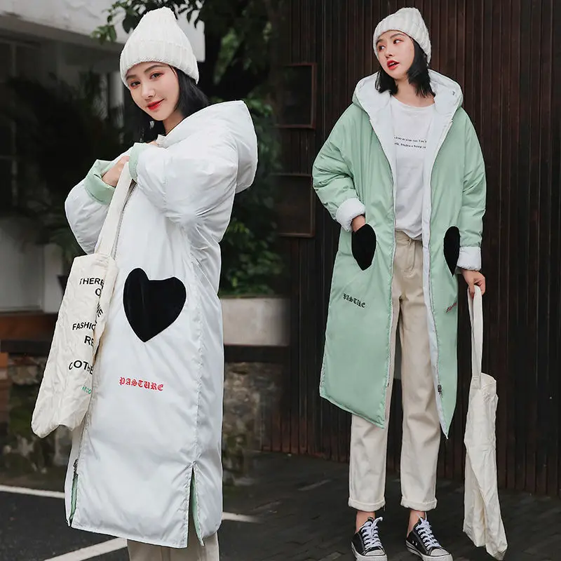 2019 новый дизайн две зимние куртки в форме сердца Женская милая верхняя одежда с