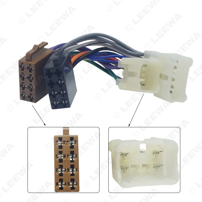 LEEWA 10 компл. Автомобильный стерео аудио конверсионный провод адаптер для ISO к Toyota