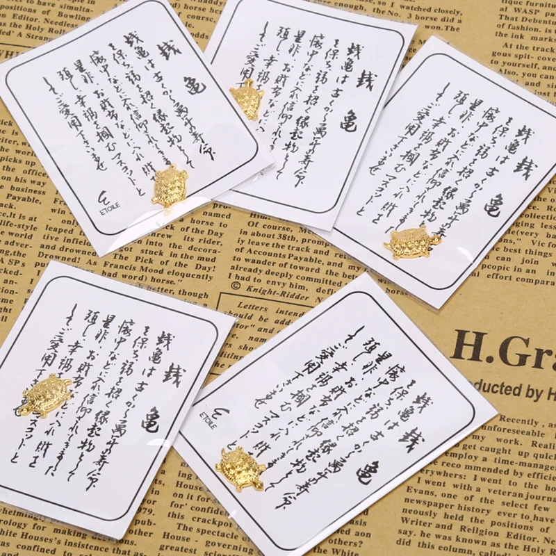 

10 Pcs Golden Turtle Lucky Fortune Wealth Omamori Decoration Ornaments Lucky Gift for Girlfriend Kids Present Gift Party Favors