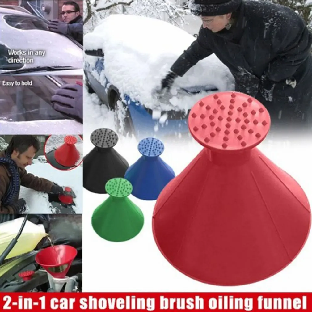 

Multifunctional Car Windshield Snow Shovel Brush Refueling Funnel Glass Alone Big Speaker Snow Remover