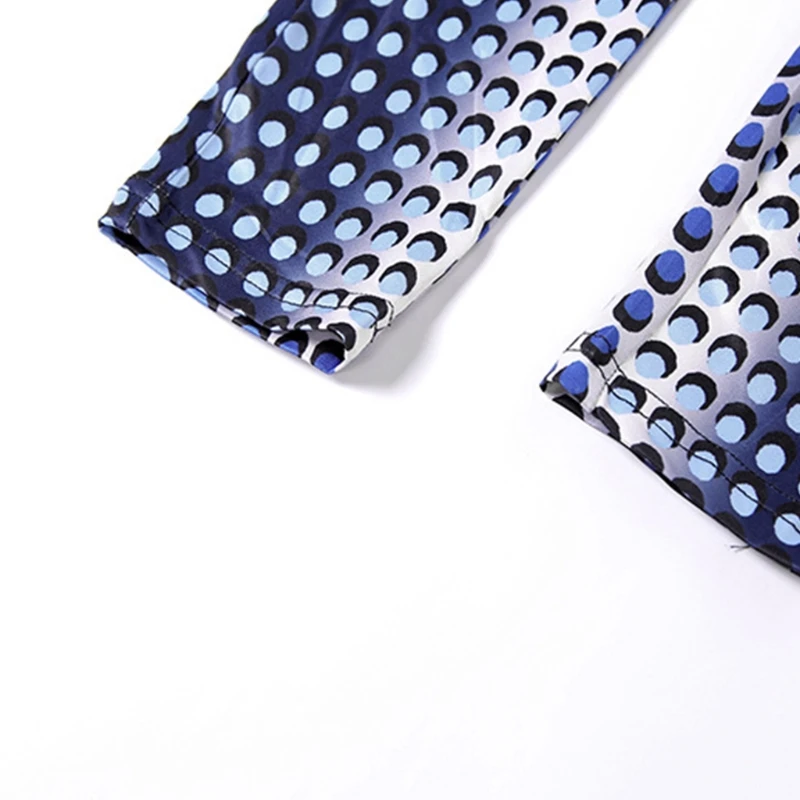 Комбинезон женский с длинным рукавом градиентный принт в горошек рыбьей чешуей