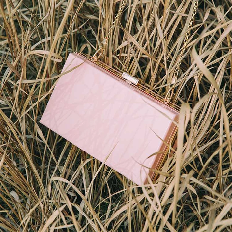 Women Acrylic Clear Clutch Transparent Crossbody Purse Evening Bag Sport Events Stadium Approved Chain Strap Gold/Silver | Багаж и сумки