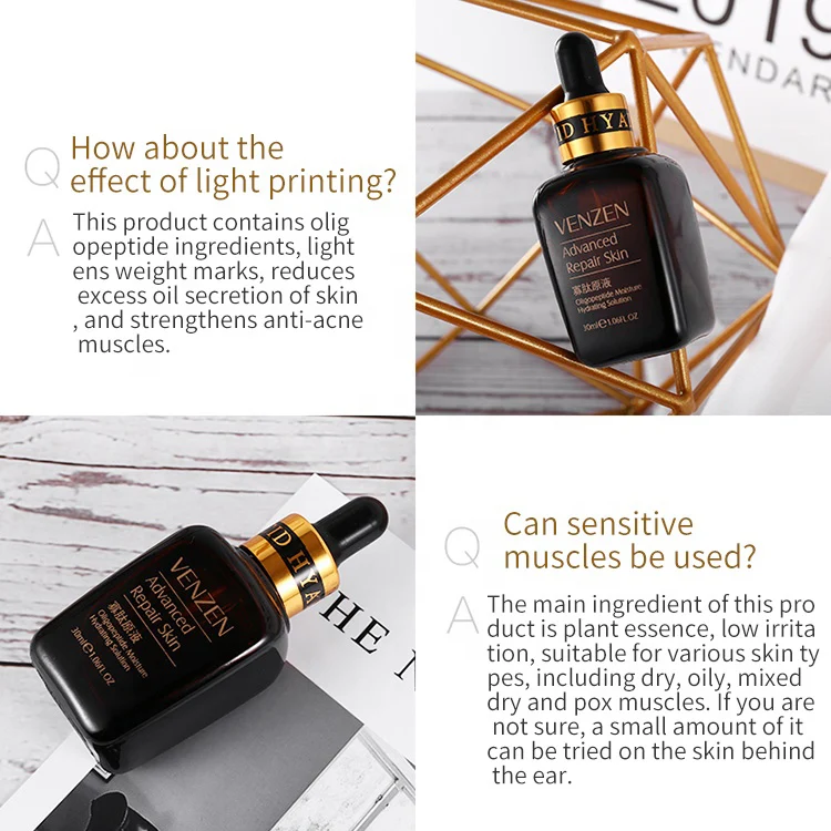 

VENZEN nicotinamide anti aging acid hyaluronic pore refining skin whitening serum Acne Treatment Oil-control facial serum 30ml