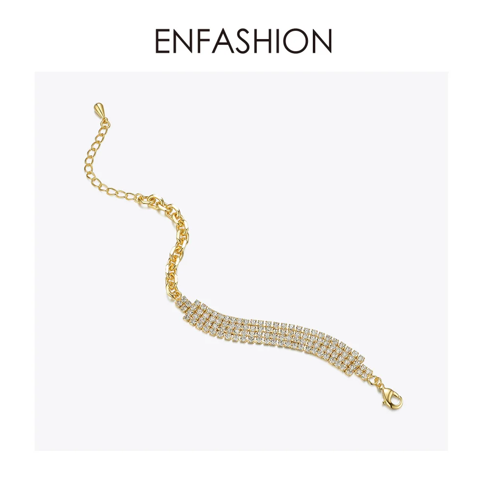 Женское колье чокер ENFASHION золотистого цвета ювелирное изделие P203065|Цепочки| |