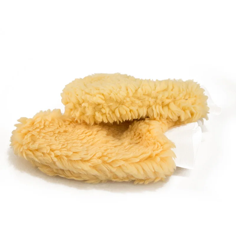 Горячая Распродажа новая плюшевая перчатка для мытья машины 24x21 см из овечьей