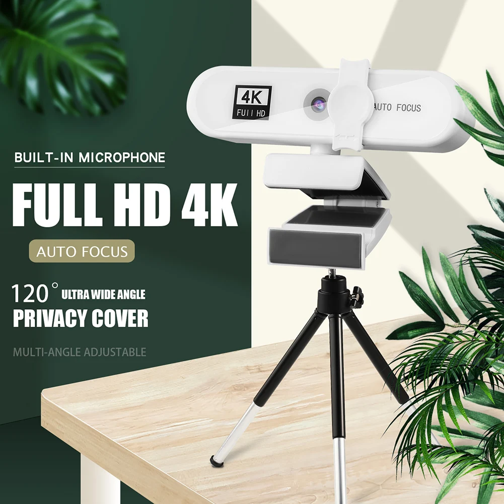 

Auto Focus 4K Web Camera with Microphone Full HD Webcam 1080P 2K USB Computer Camera for Video Streaming Recording Youtube