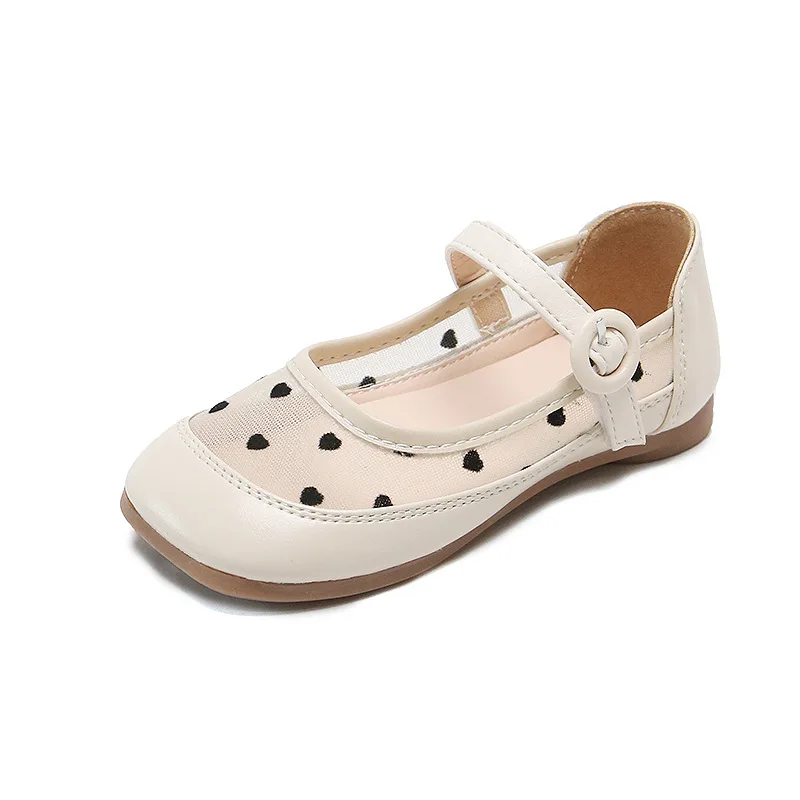 

20212021 spring new fashion polka dot mesh girls' small shoes, little girls, children's princess shoes, small children's shoes