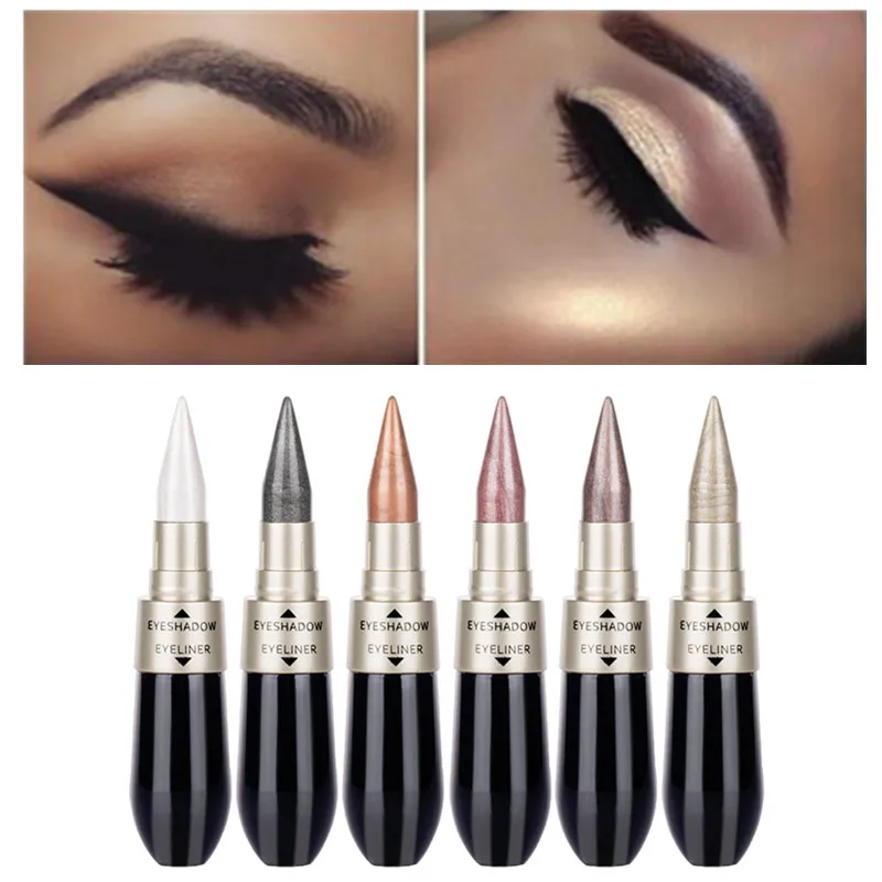 Двухсторонняя Водостойкая Подводка для глаз 2 в 1 с перламутровыми проблесками