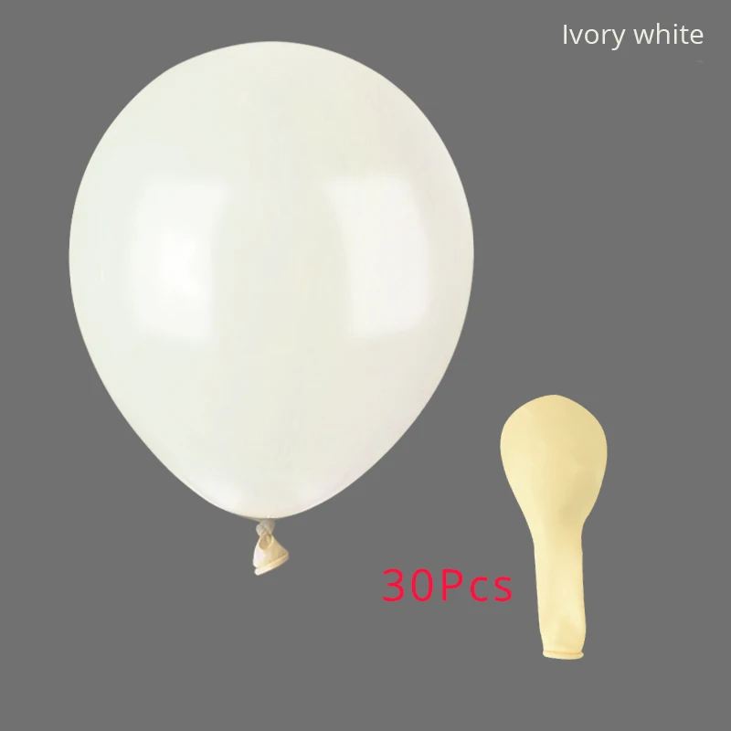 127 см прозрачный шар, колонна-подставка, наборы, держатель воздушных шаров, центральные детали для украшения свадьбы, дня рождения, Детские вечерние принадлежности - Цвет: 30pcs ivory white