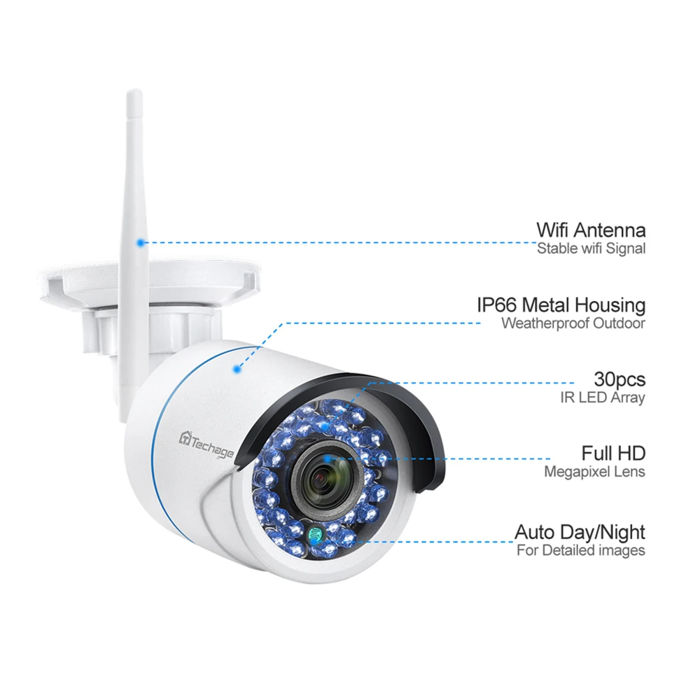 

3MP Wireless 8CH Surveillance Camera Set H.265 Outdoor WiFi Security IP Camera P2P Video Audio Recording CCTV System