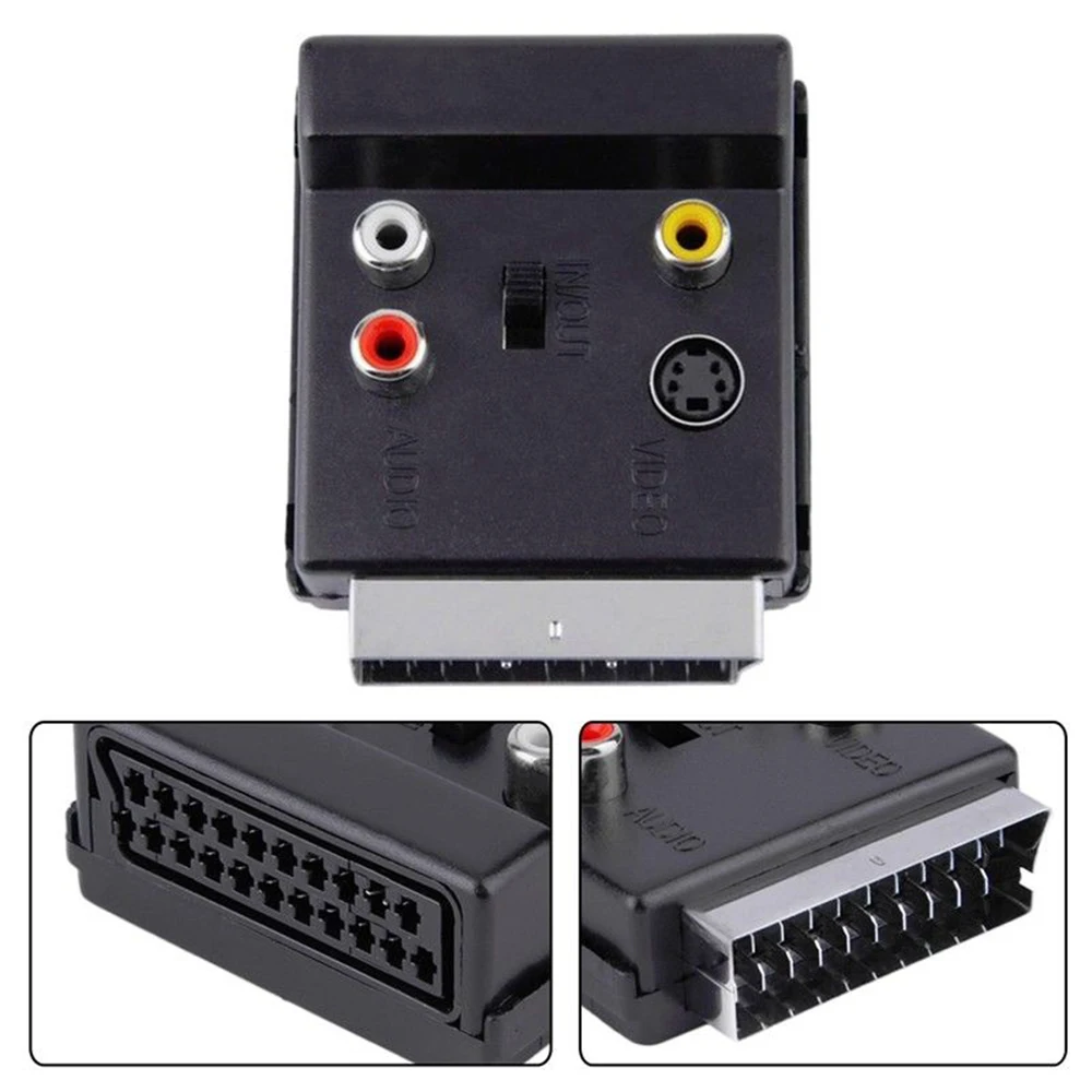 20 контактный Переходник SCART папа Мама 3 * S видео аудио и видеоадаптер штекер на 3RCA