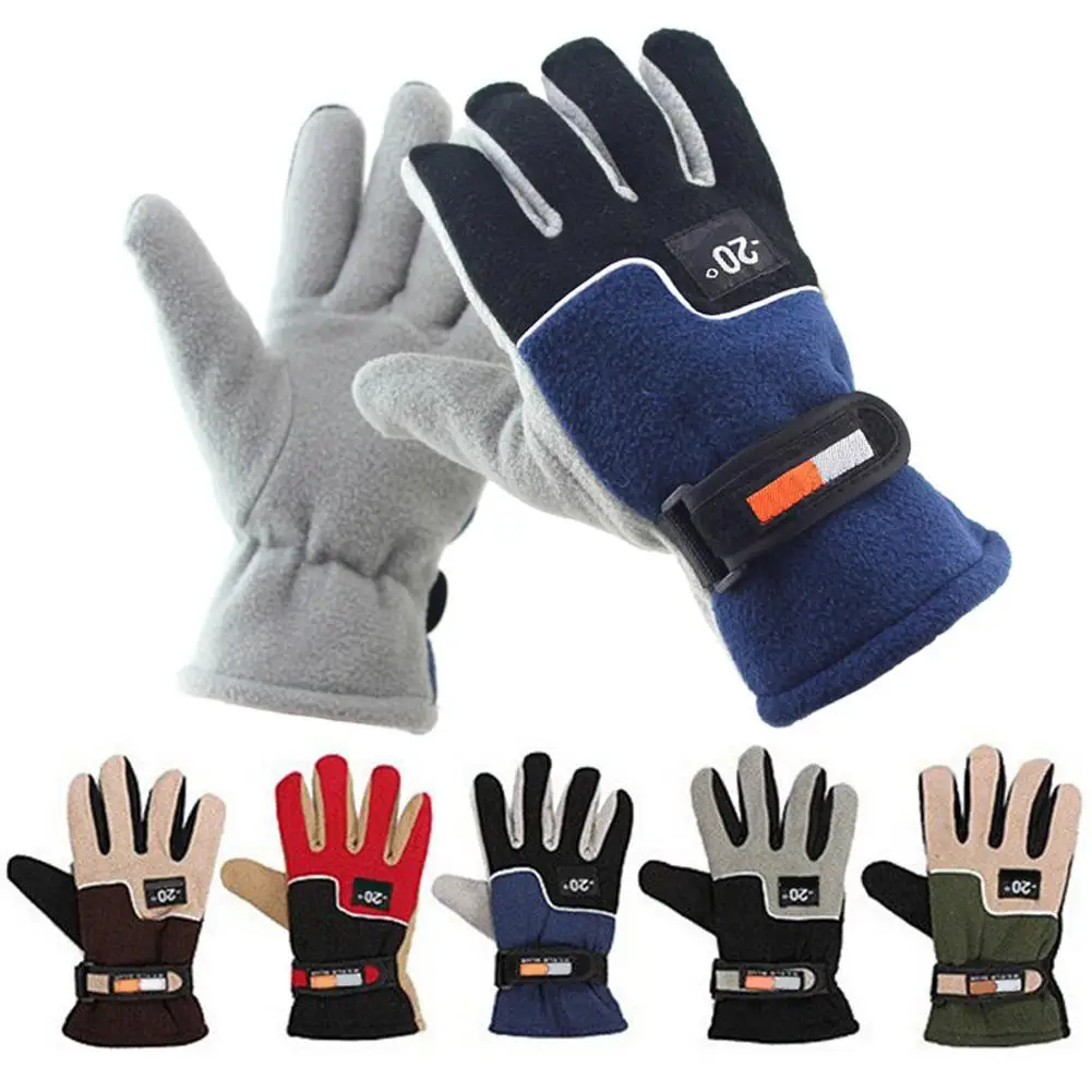 

Men Women Winter Warm Gloves Plush Thickening Cycling Full Finger Gloves Outdoor Sports Motorcycle Ski Riding Warm Gloves