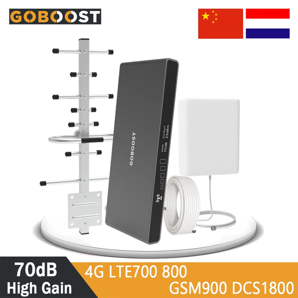 LTE DCS1800 Signal Booster 4G Cellular Amplifier UMTS WCDMA 2100 2G 3G 4G Amplifier Repeater GSM900 850 Mobile Signal Repeater