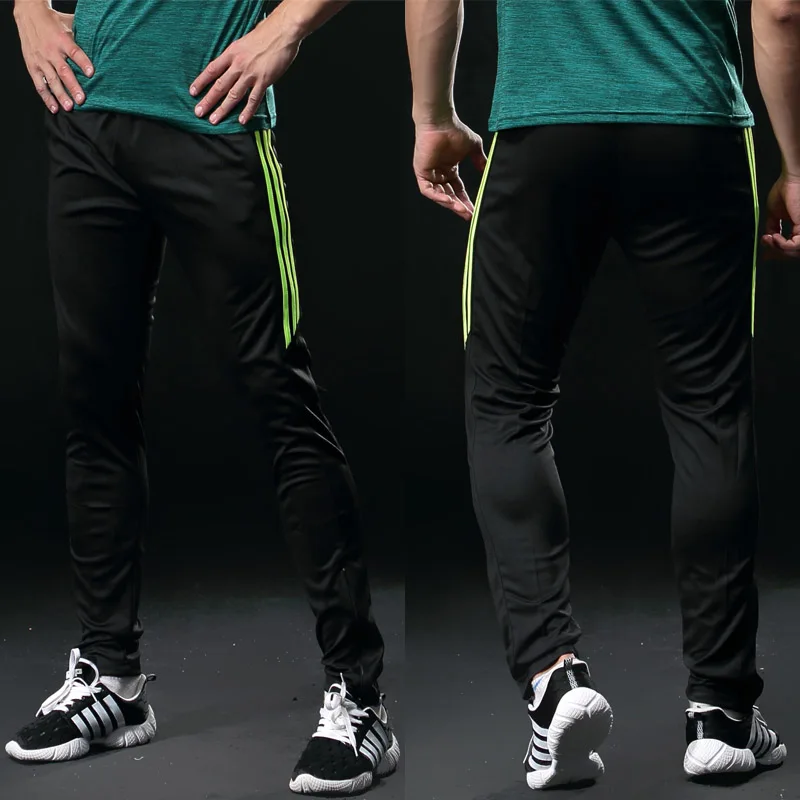 Мужские спортивные штаны для бега на молнии футбольные тренировочные длинные