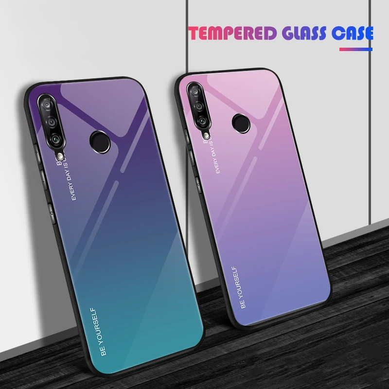 Auroras градиентный чехол из закаленного стекла для Honor 9X телефона полное покрытие s