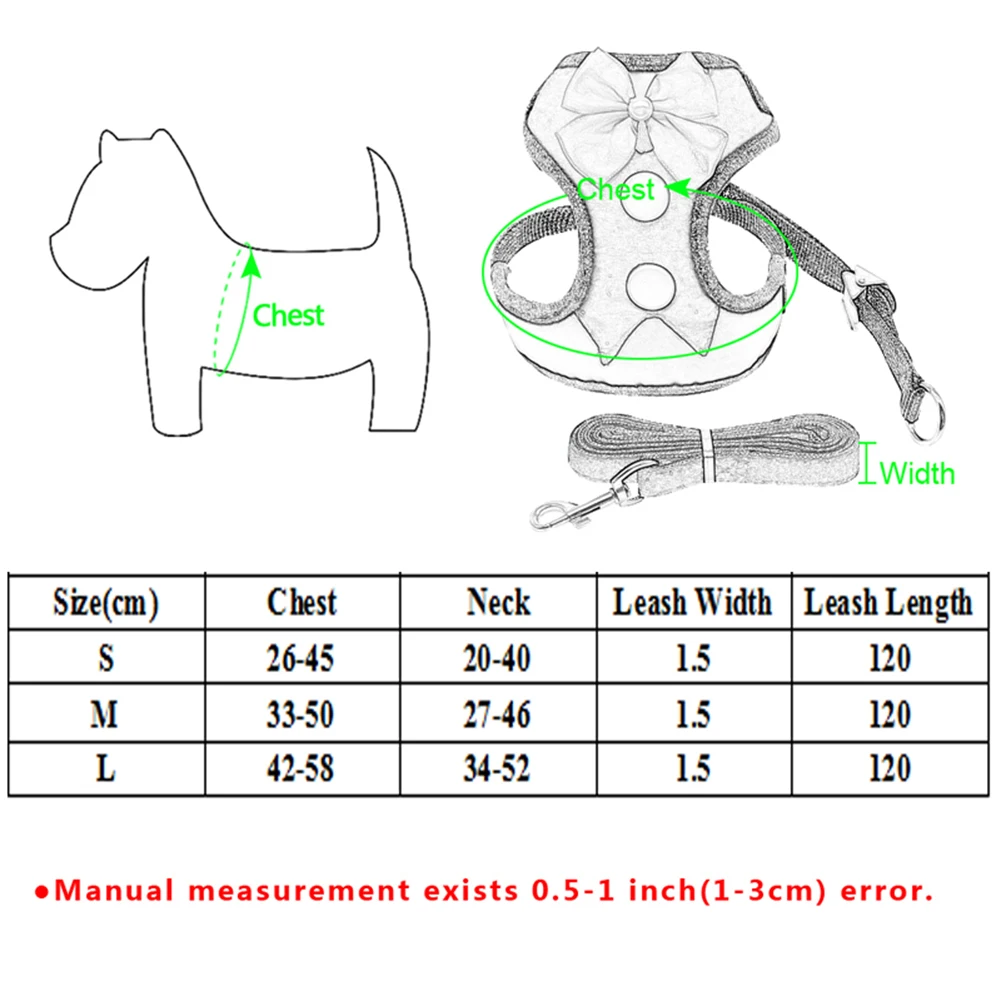 

Mesh Small Dog Harness Nylon Breathable Puppy Dog Safety Harness Vest and Leash Set Multifunction Useful Pet Pulling Rope