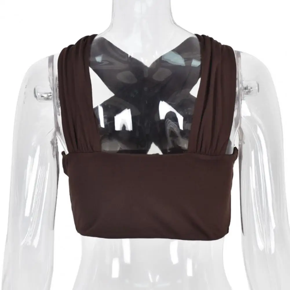 

2021 Short Tanks Top Women Hollow Out Skin-friendly Solid Sexy Short Crop Top for Party Club