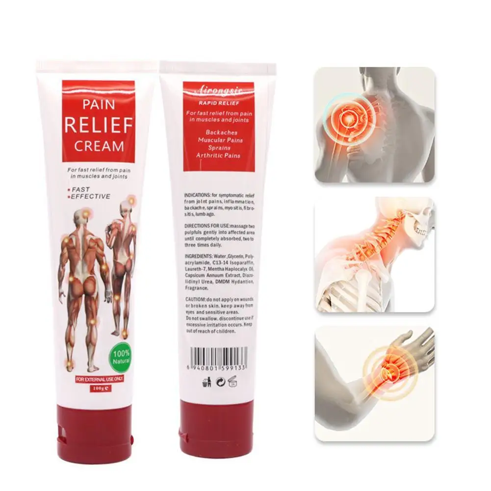 100g Pain Relief Cream In Muscles Massage Joints Muscle Ointment Injured Body Reliving | Красота и здоровье