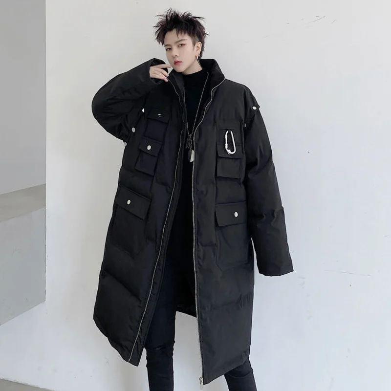 

Мужская стеганая куртка на молнии, со съемными карманами и длинными рукавами