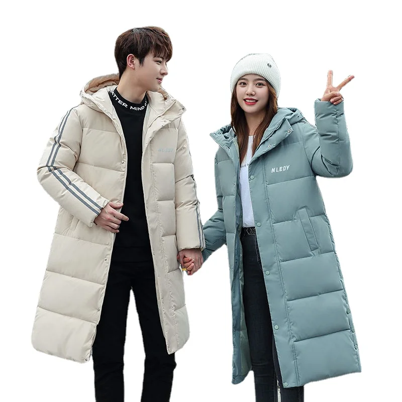 

Lovers' cotton-padded jacket 2021 new down-padded jacket mid-length over-the-knee down-padded jacket padded jacket BB-198