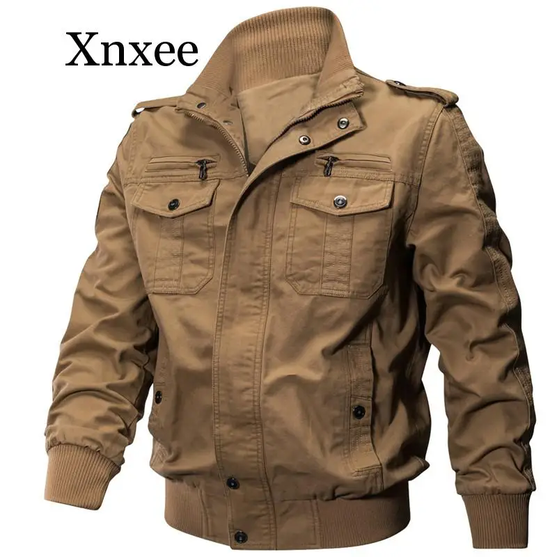 

Spring Autumn Men's Jackets Military Coats Cotton Army Outerwear Casual Male Solid Jacket Mens Clothing