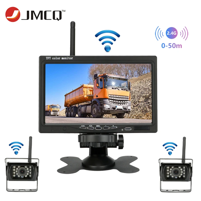 JMCQ 7 &quotавтомобильный монитор беспроводная камера заднего вида TFT дисплей