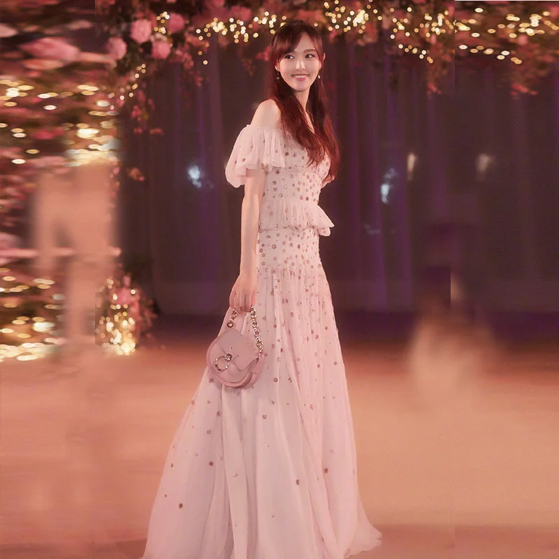 Дизайнер бренд роскошное женское платье сексуальная обнажённая плечо