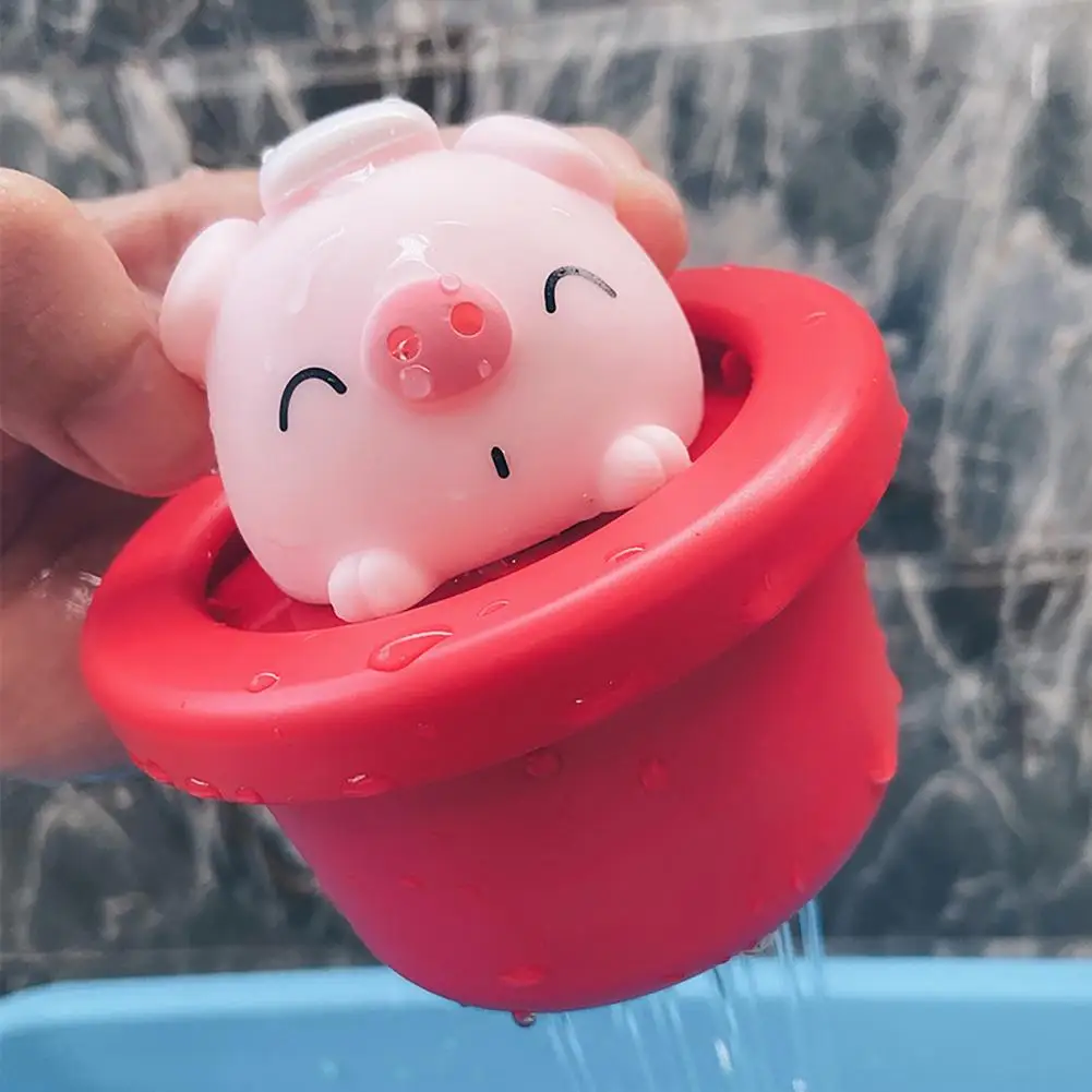 Shower Toy Cute Cartoon Pig ABS Baby Water Sprayer for Bathing