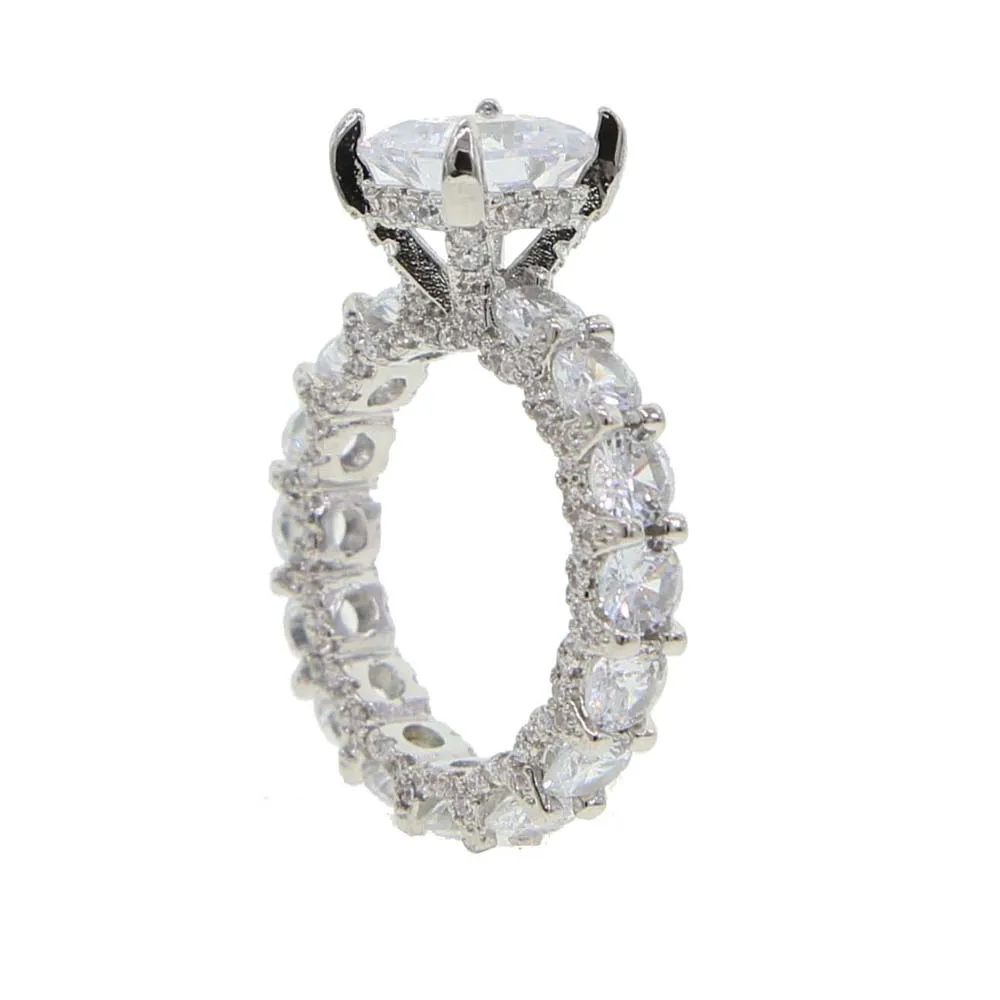 

5A Cubic zirconia cz pricess cut wedding engagement ring for women