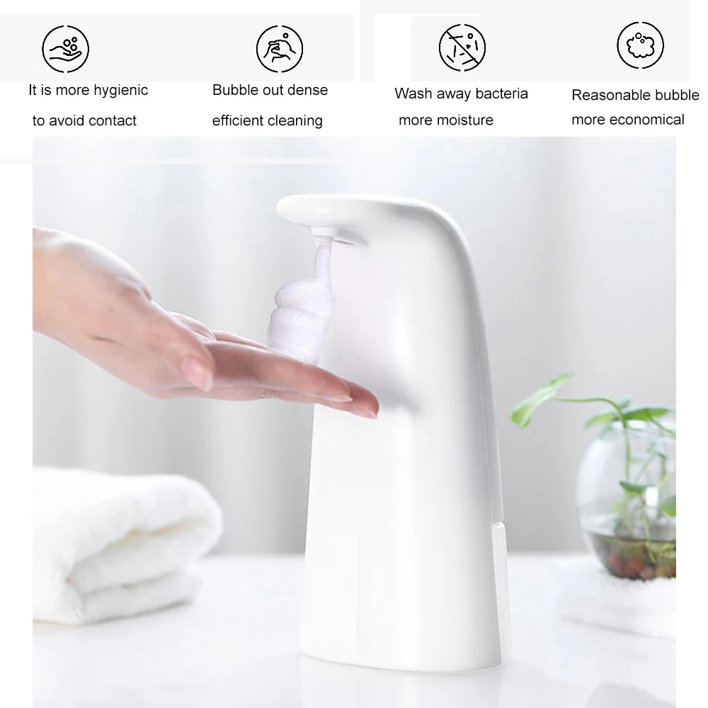 

250ML Automatic Induction Foaming Hand Washer Touchless Smart Sensor Soap Dispenser Sanitizer Dispensador for Kitchen Bathroom